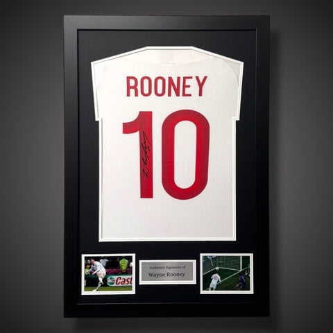 Wayne Rooney Hand Signed 2012/13 Framed England Shirt With COA £1850