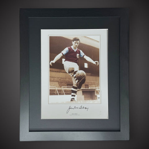 FRAMED Jimmy Mcllroy Hand Signed Photograph Burnley FC £450