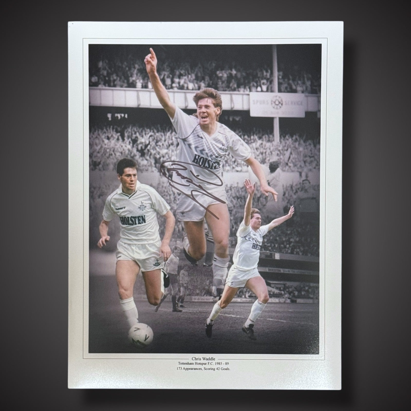 FRAMED Chris Waddle Tottenham Hotspur FC -1985-1989 Signed Photo £49 16X121