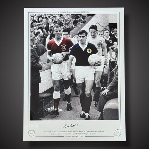 FRAMED Eric Caldow Signed Photo - Wales Vs Scotland £45 16X121