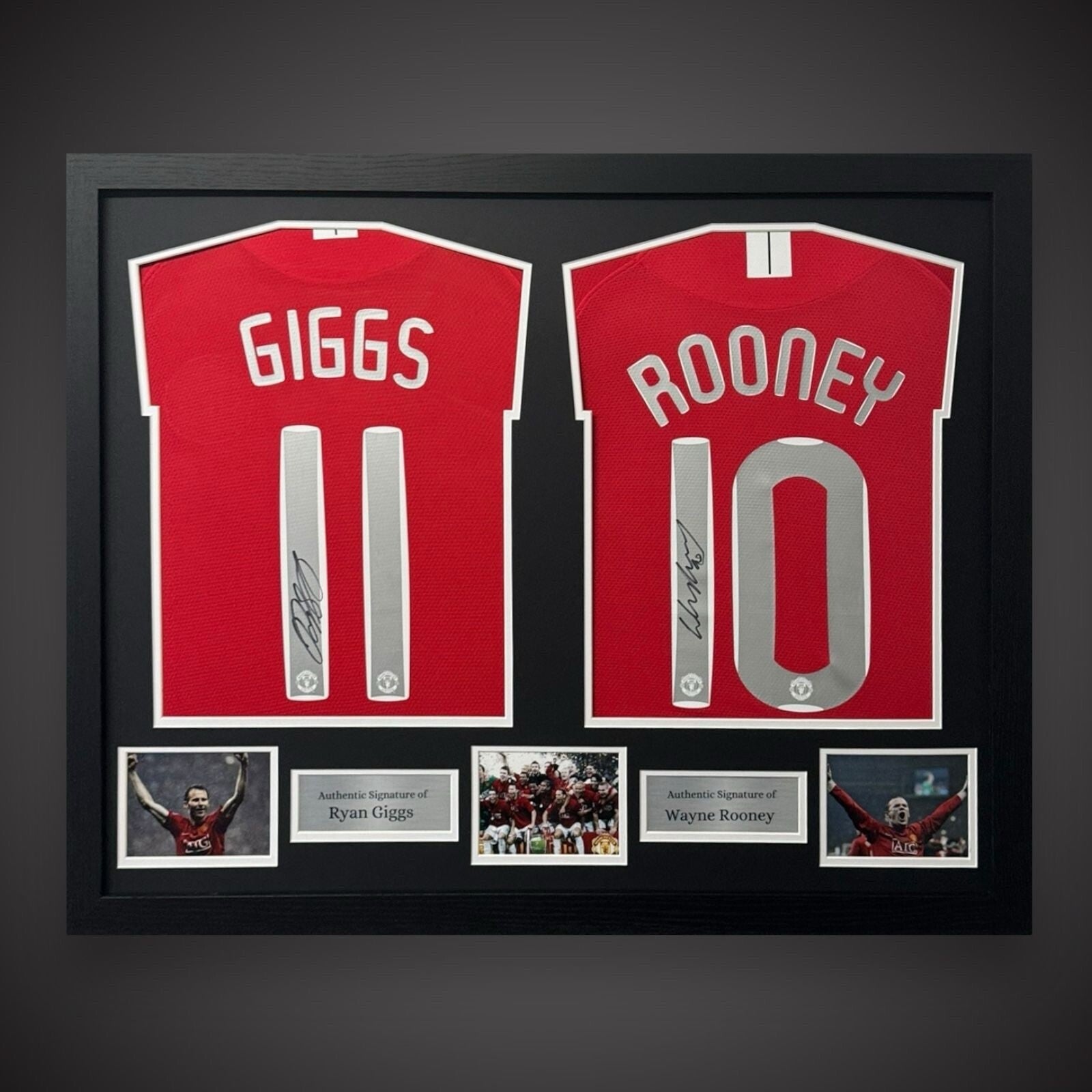 Wayne Rooney& Ryan Giggs Manchester United Dual Framed Shirts £4500