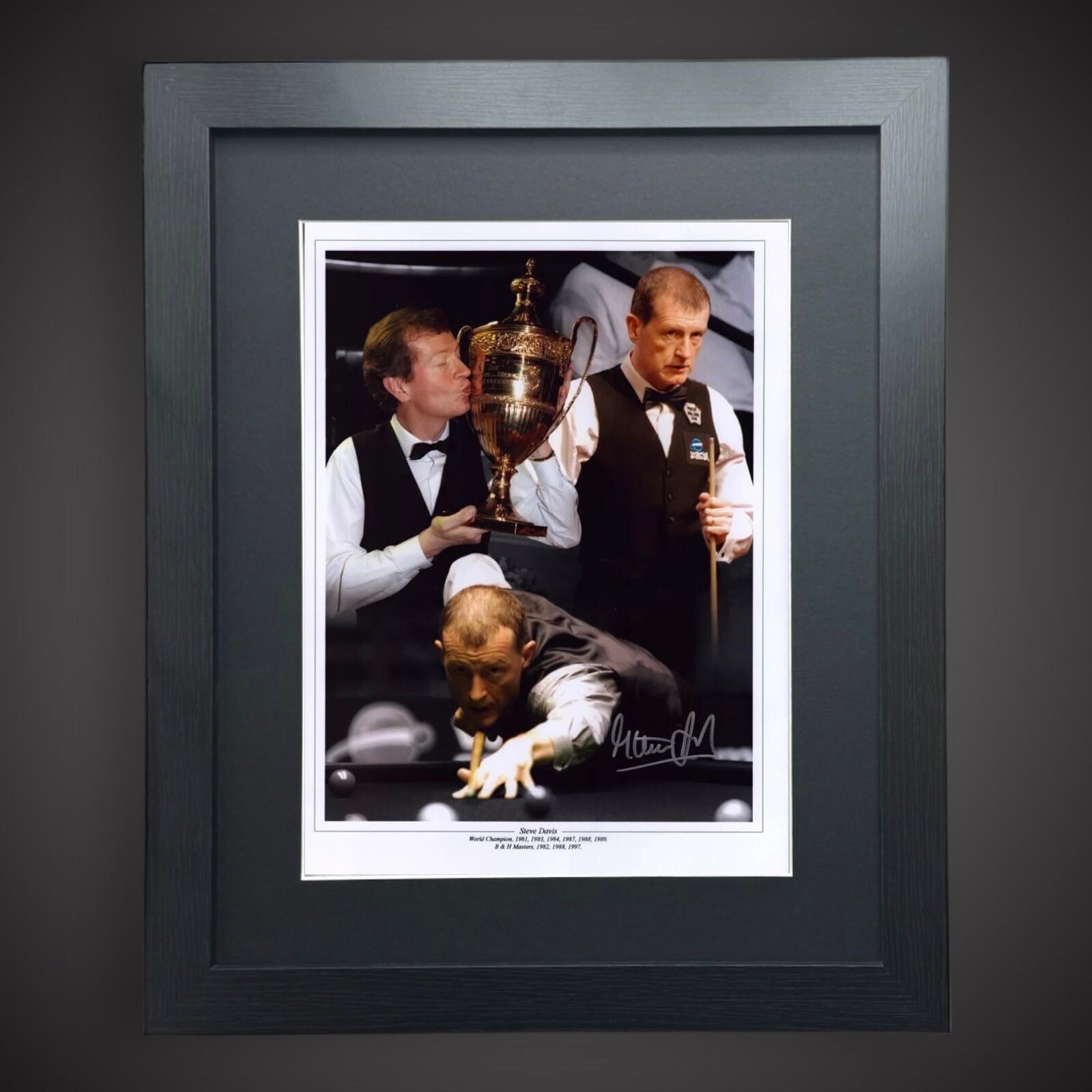 Steve Davis Snooker Hand Signed And Framed  Photograph £59.990