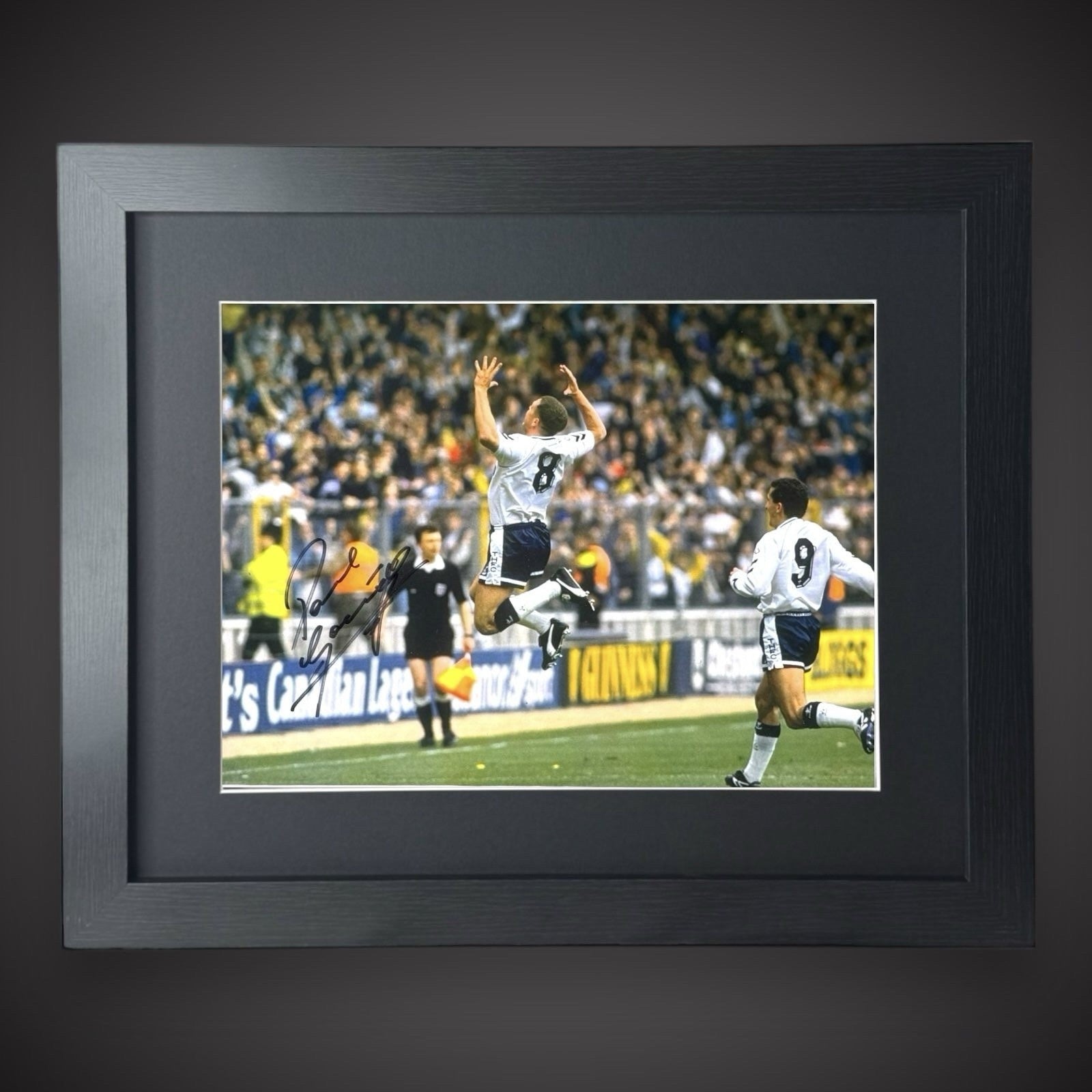 Framed Tottenham Hotspur- Paul Gascoigne Hand Signed Football Photo £49.99 16X200