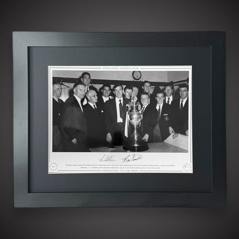 Framed Tottenham Hotspur 1961- Les Allen and Bobby Smith Signed Photo £49.990