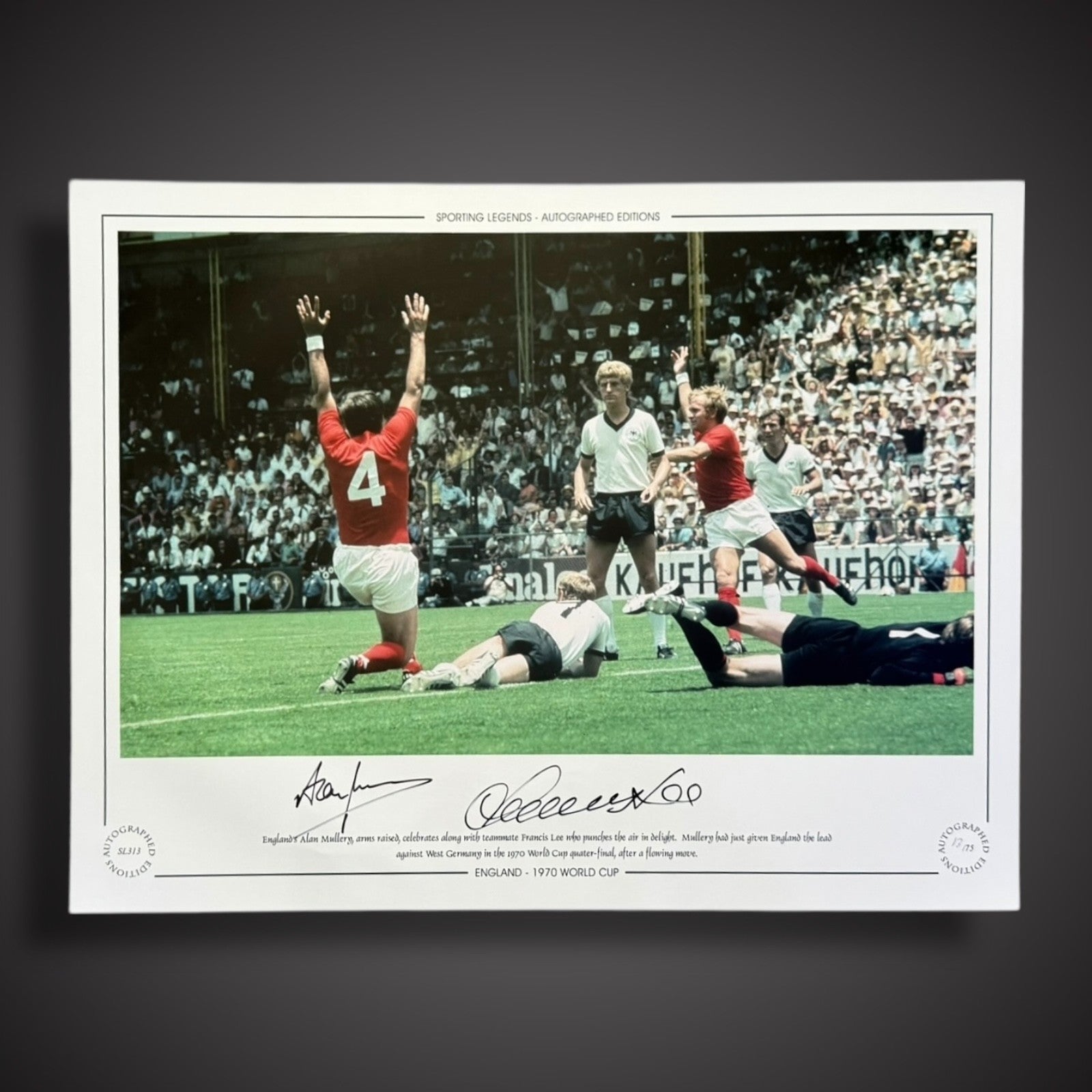 Francis Lee and Alan mullery England 1970 World cup £29.99 12X160