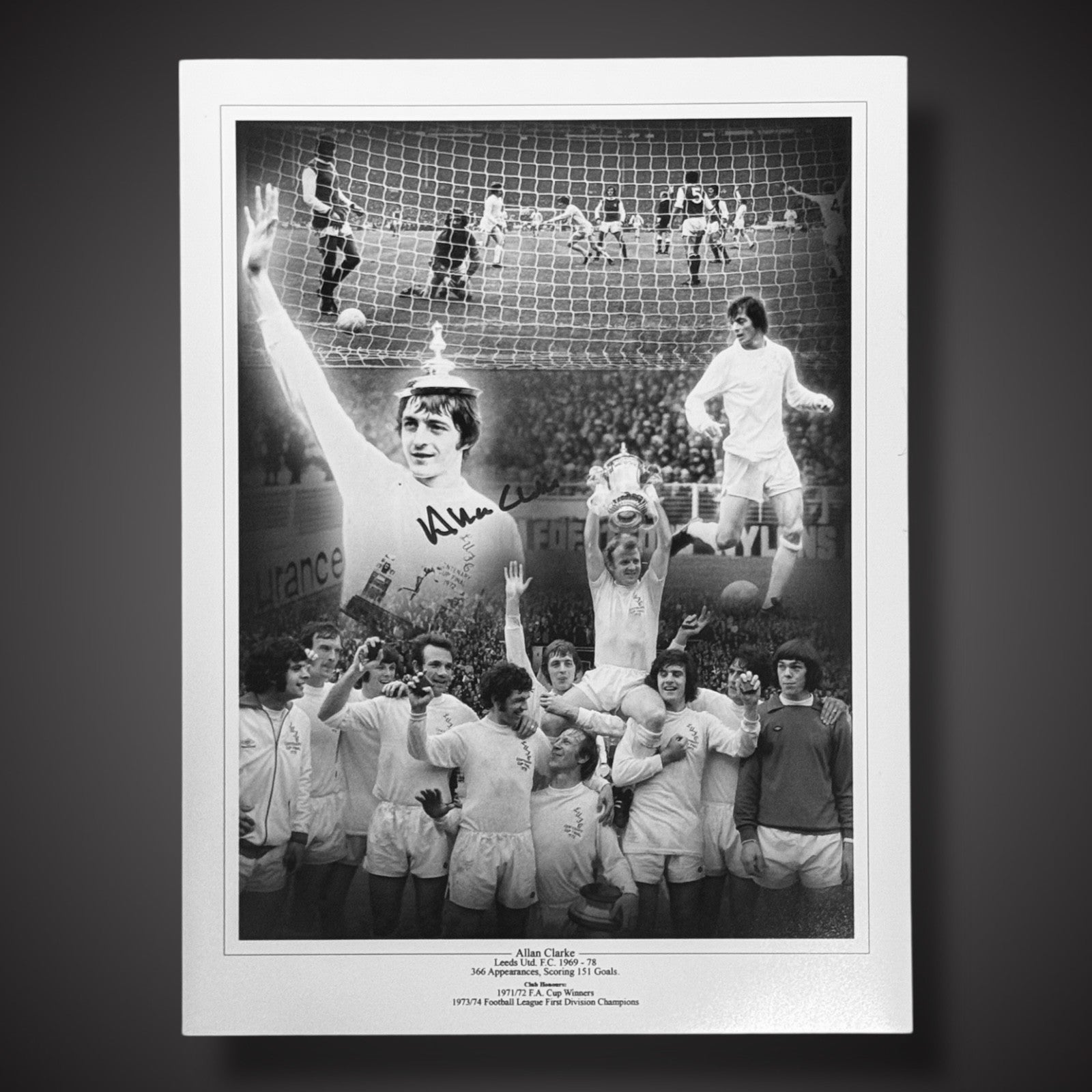 Framed Allan Clarke Leeds United Signed Photo £451