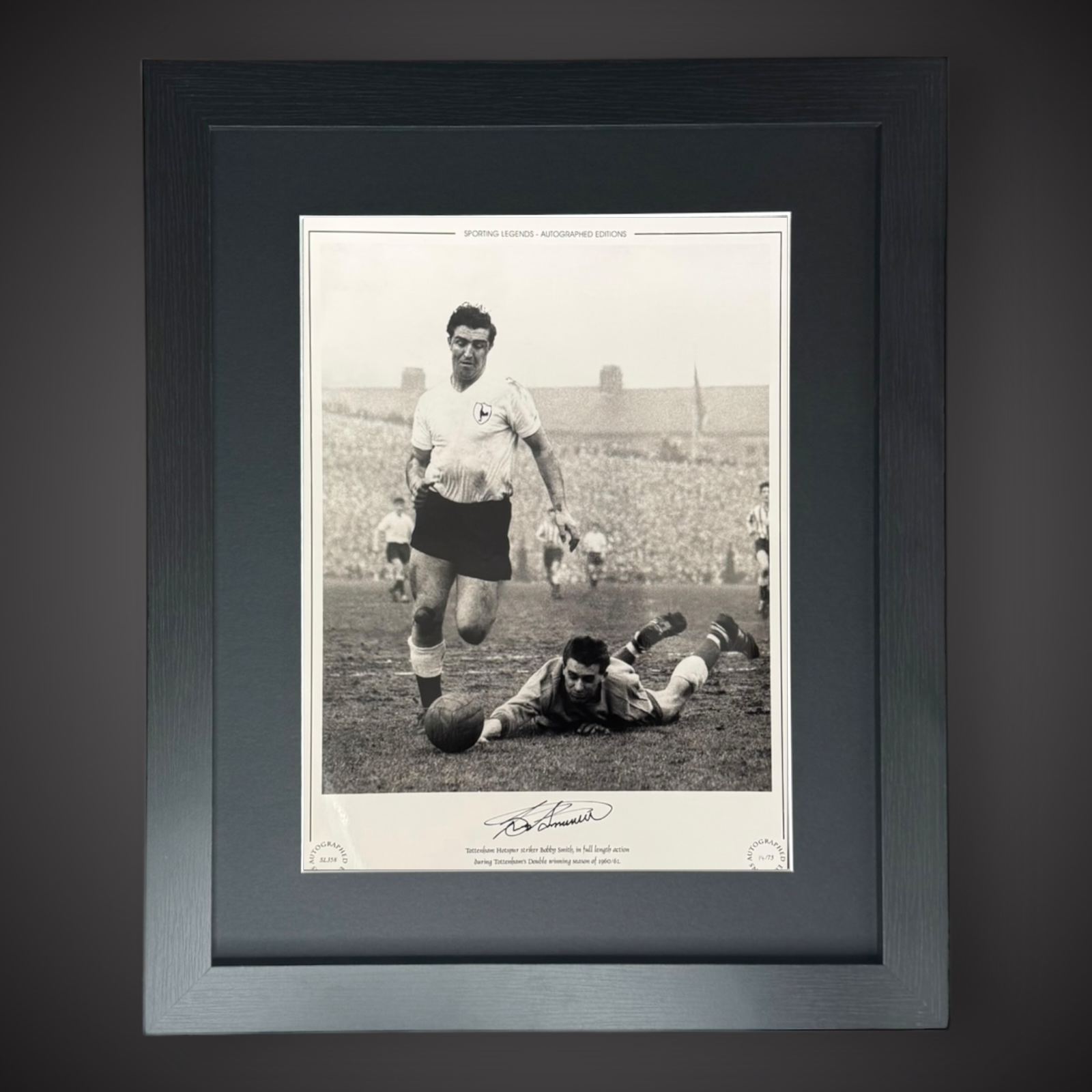 FRAMED Bobby Smith - TOTTENHAM HOTSPUR 1961 Signed Photo £450