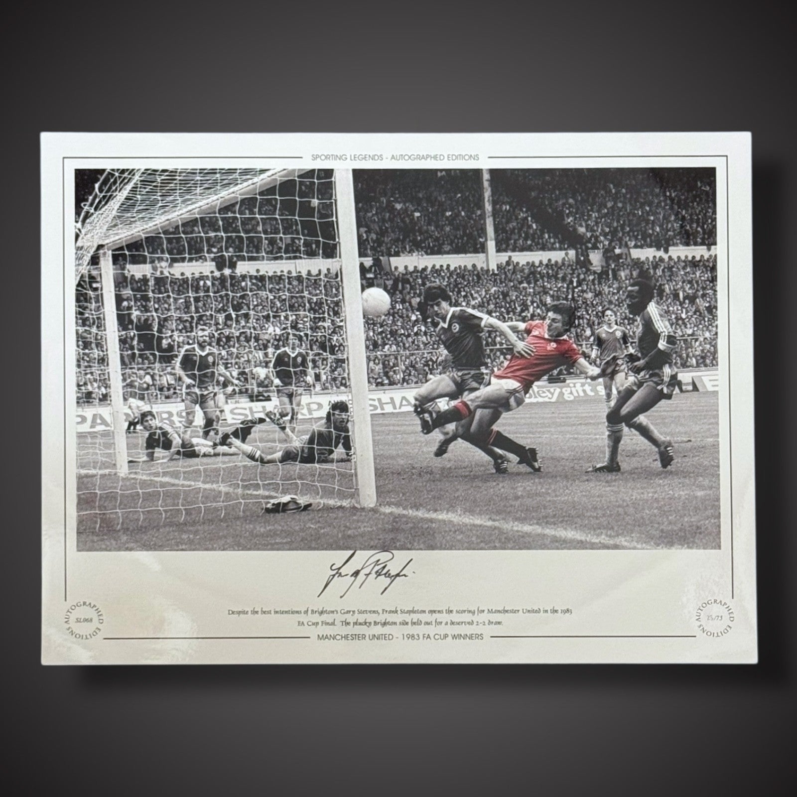 Framed Frank Stapleton Signed Photo - Manchester United £44.991