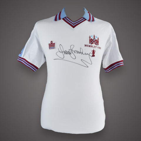 Trevor Brooking West Ham 1980 FA Cup Winners Shirt £175 With COA Superb0