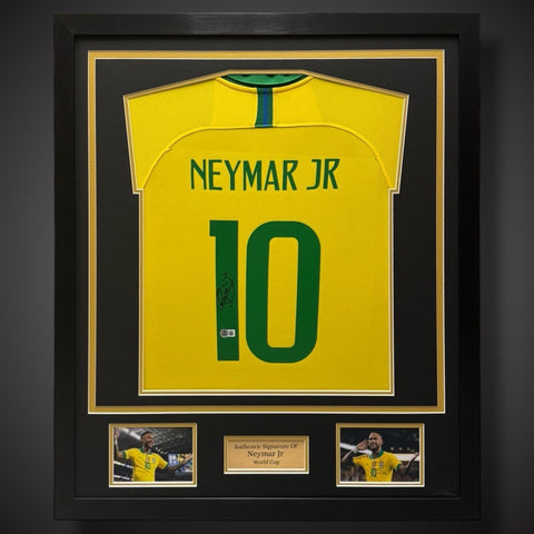 Neymar Jr Hand Signed Brazil Football Shirt With COA - World Cup £5000
