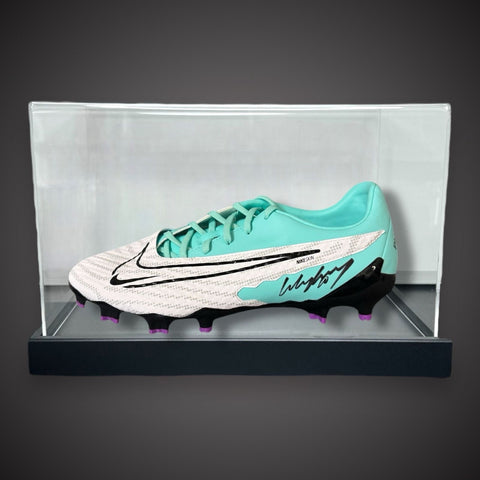 Wayne Rooney Hand Signed Football Boot -Manchester United In A Acrylic Case £2190