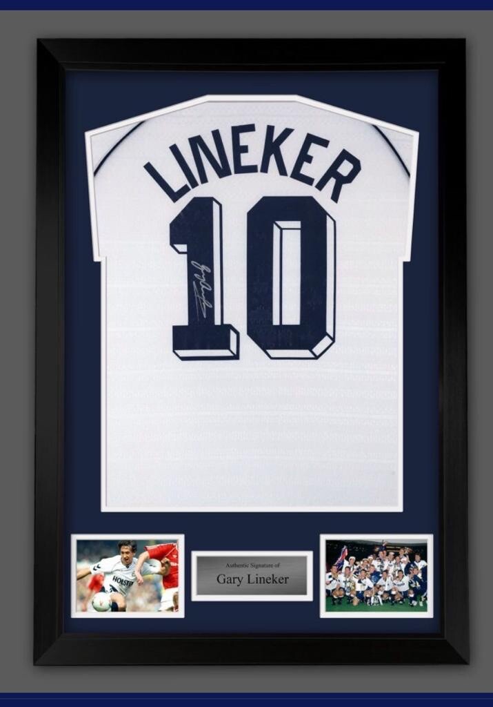 Gary Lineker Signed And Framed Spurs FA Cup Semi Final Football Shirt £2250
