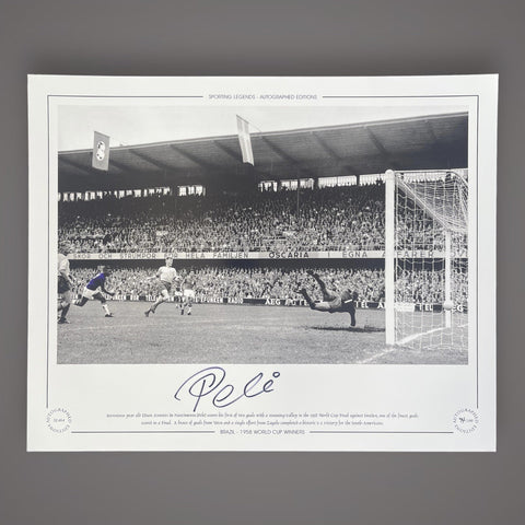 Framed Pele Signed BRAZIL - 1958 World Cup Winners Photo (Faded signature) £2501