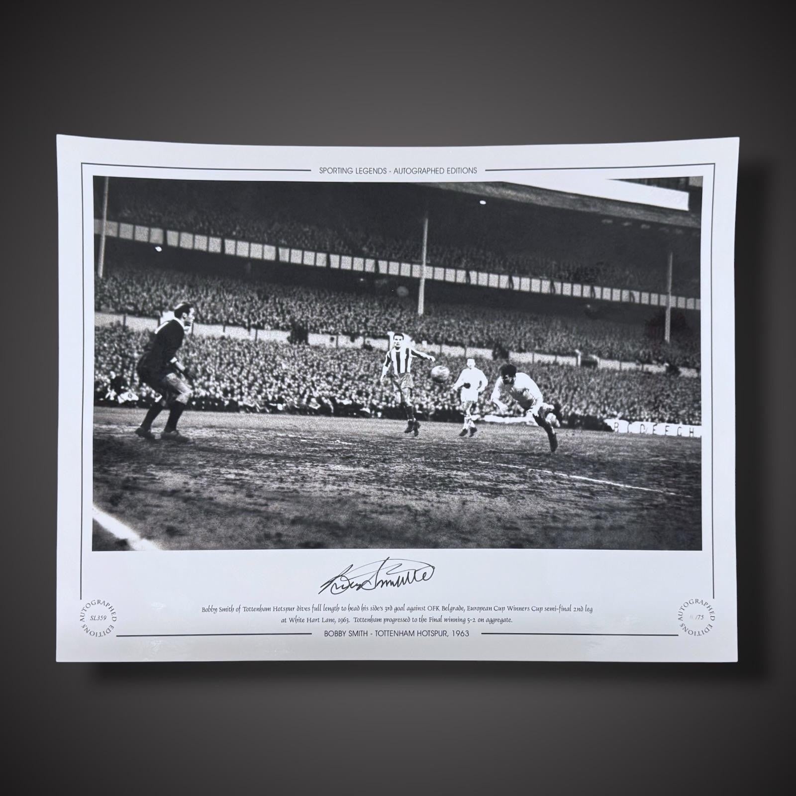 Bobby Smith Tottenham Hotspur 1963 Hand Signed Photo £29.99 With COA 0