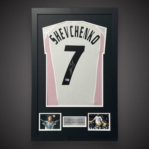 Andriy Shevchenko Hand Signed And Framed AC Milan Football Shirt £299 With COA 0