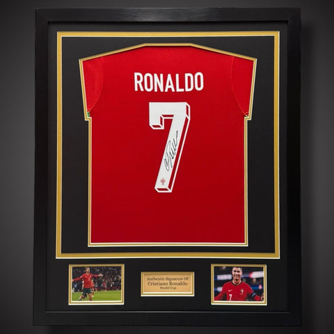Cristiano Ronaldo Signed & Deluxe Framed Manchester United Shirt World Cup £7000