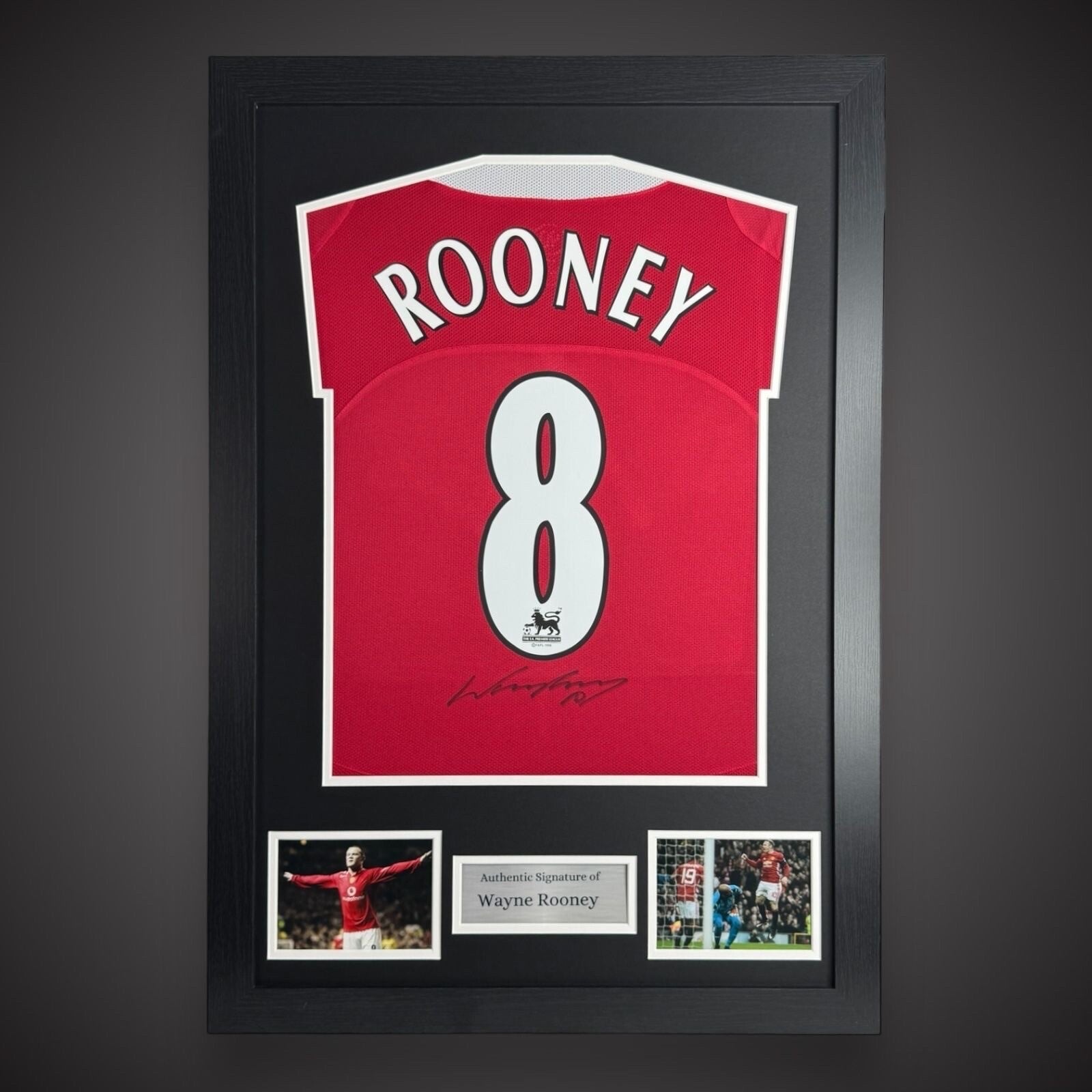 Signed Wayne Rooney First Season Number 8 Manchester United Framed Shirt £1990