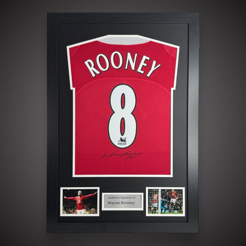 Signed Wayne Rooney First Season Number 8 Manchester United Framed Shirt £1990