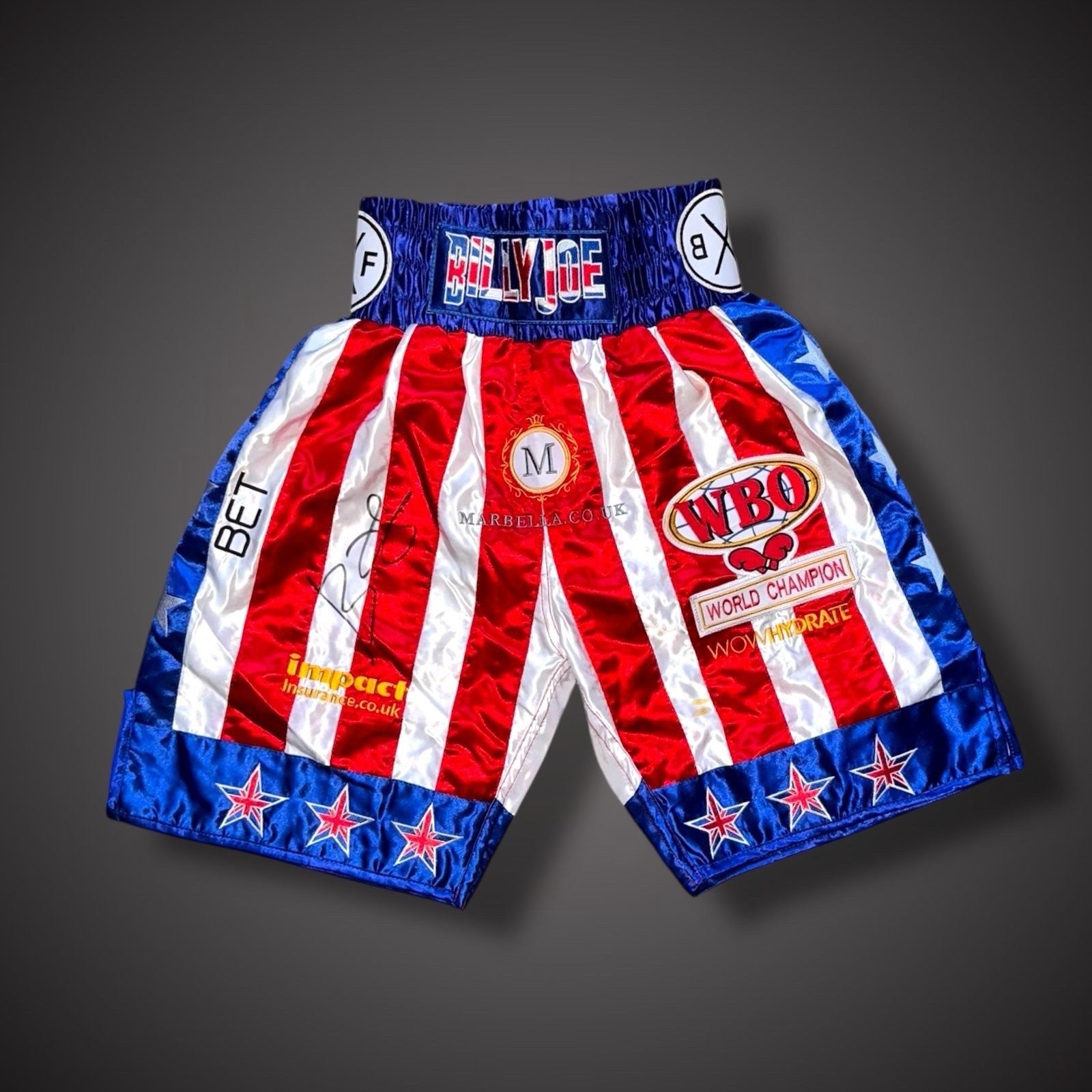 Billy Joe Saunders Signed WBO Champion Boxing Shorts With COA £1250