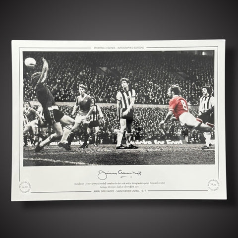 FRAMED Jimmy Greenhoff Signed Manchester United 1977  Photo £451