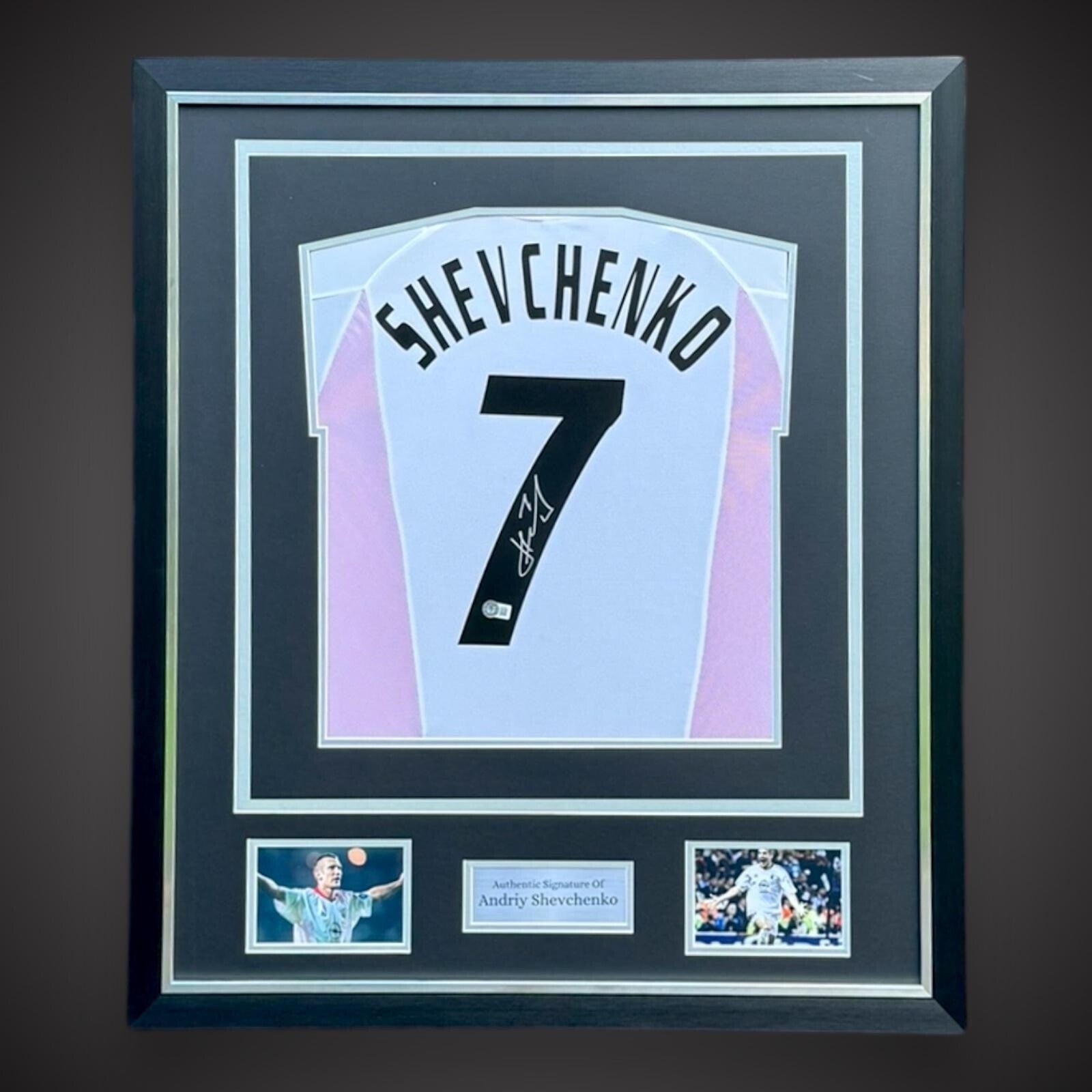 Andriy Shevchenko Hand Signed DeluxeFramed AC Milan Football Shirt £3990