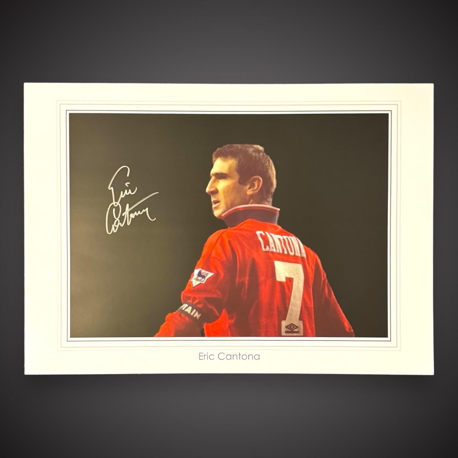 Manchester United - Eric ‘The King’ Cantona Signed  Photo £175 With COA0