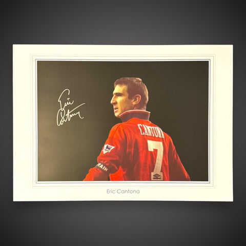 Manchester United - Eric ‘The King’ Cantona Signed  Photo £175 With COA0