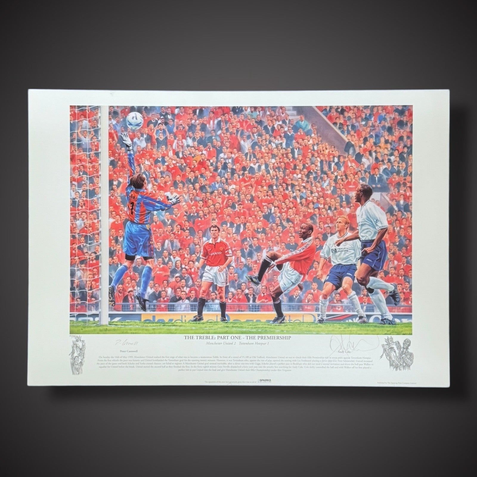 Andy Cole Manchester United Hand Signed Art Print Limited Edition COA £29.990