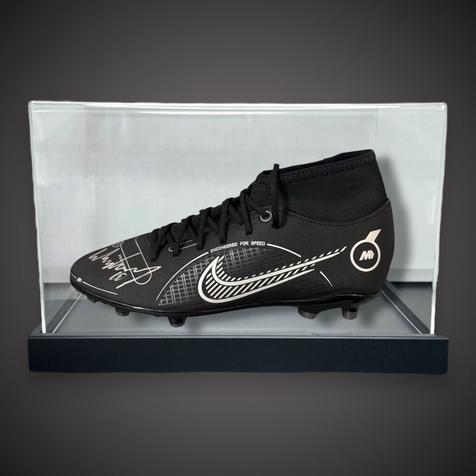 Wayne Rooney Hand Signed Football Boot -Manchester United In A Acrylic Case £2190