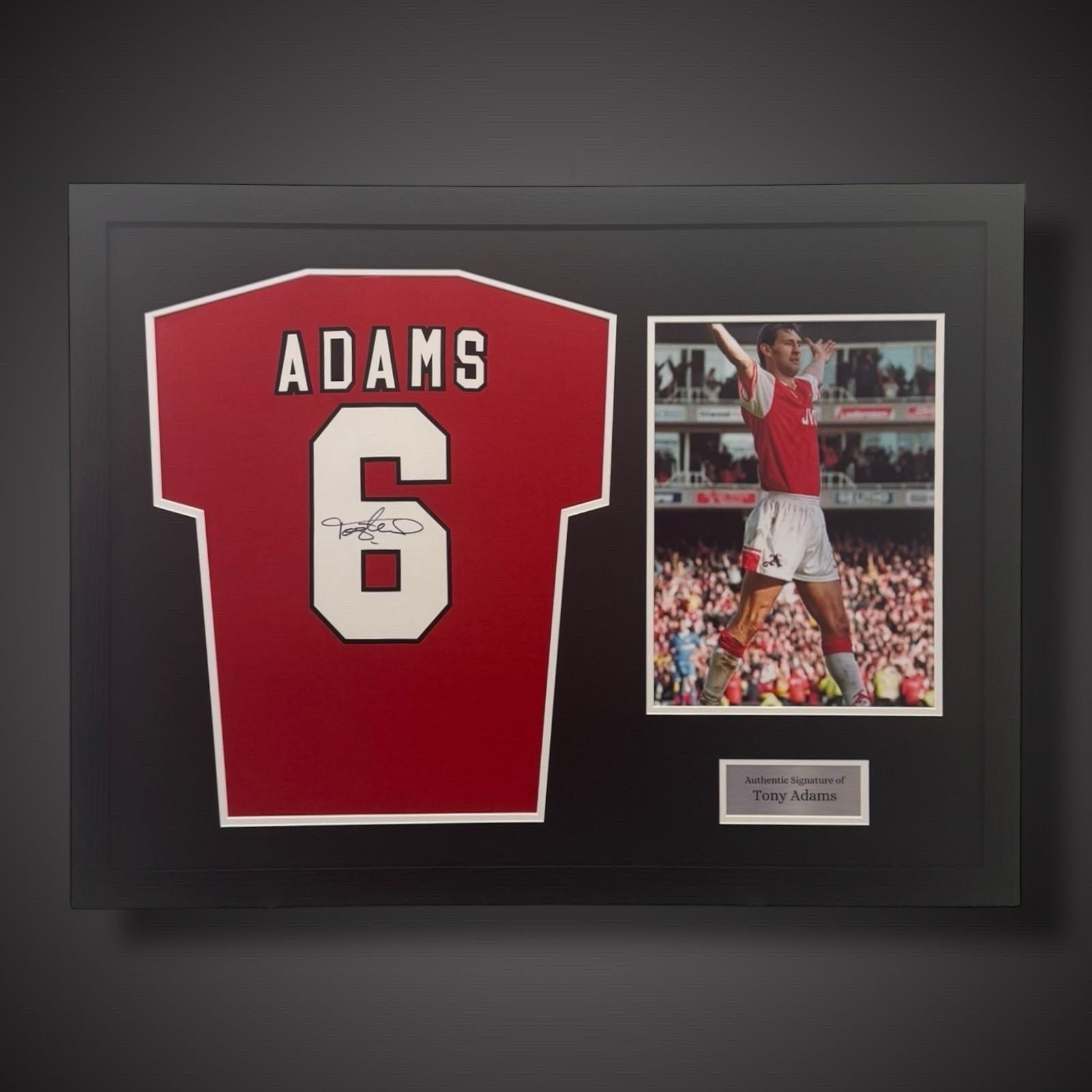 Tony Adams Hand Signed And Pano Framed Arsenal Football Shirt £224 With COA0