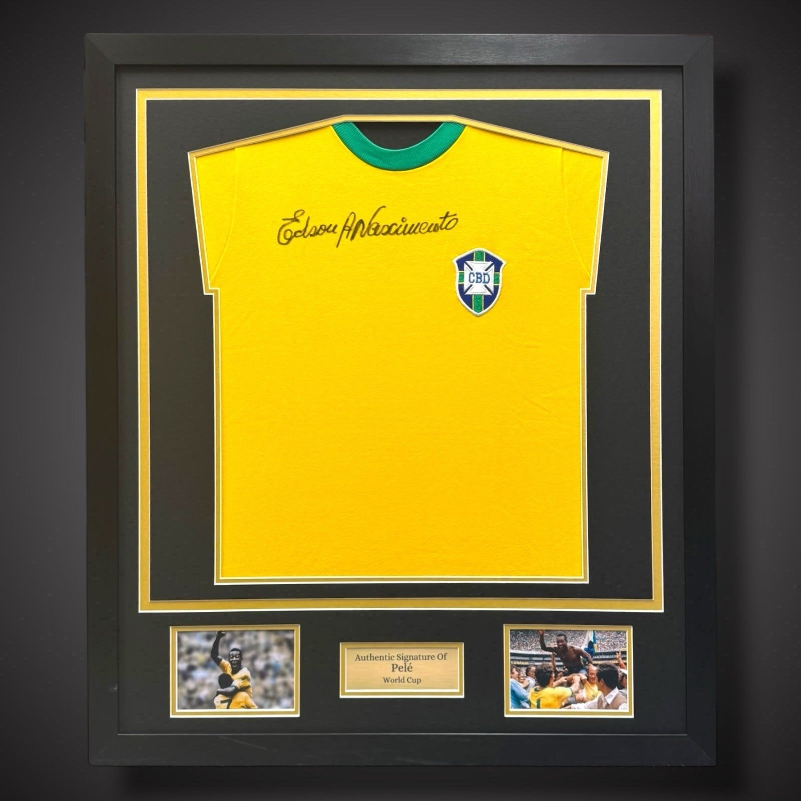 Edson Arantes do Nascimemto Pele Hand Signed And Framed Shirt £39990
