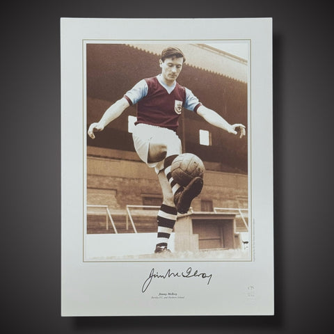 FRAMED Jimmy Mcllroy Hand Signed Photograph Burnley FC £451
