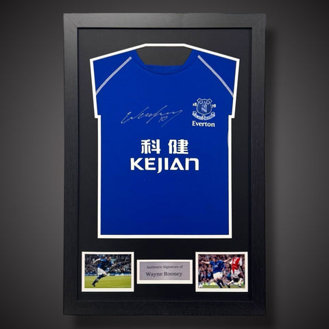 Wayne Rooney Hand Signed And Framed Everton Football Shirt  £1990
