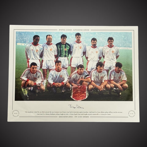 Bryan Robson- Manchester United 1991 Hand Signed Photo £25 12X160