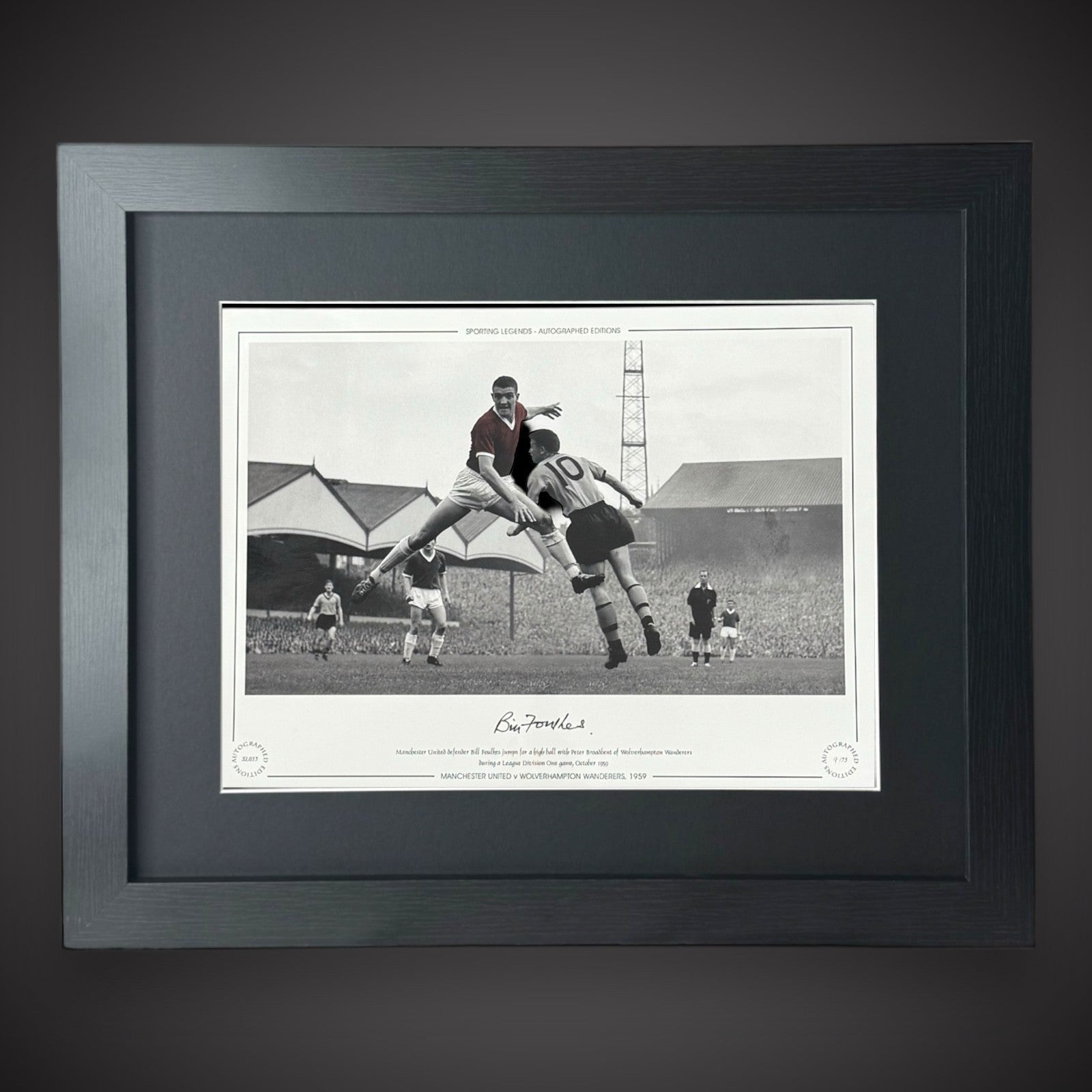 FRAMED Bill Foulkes - Manchester United Hand Signed Photo £450