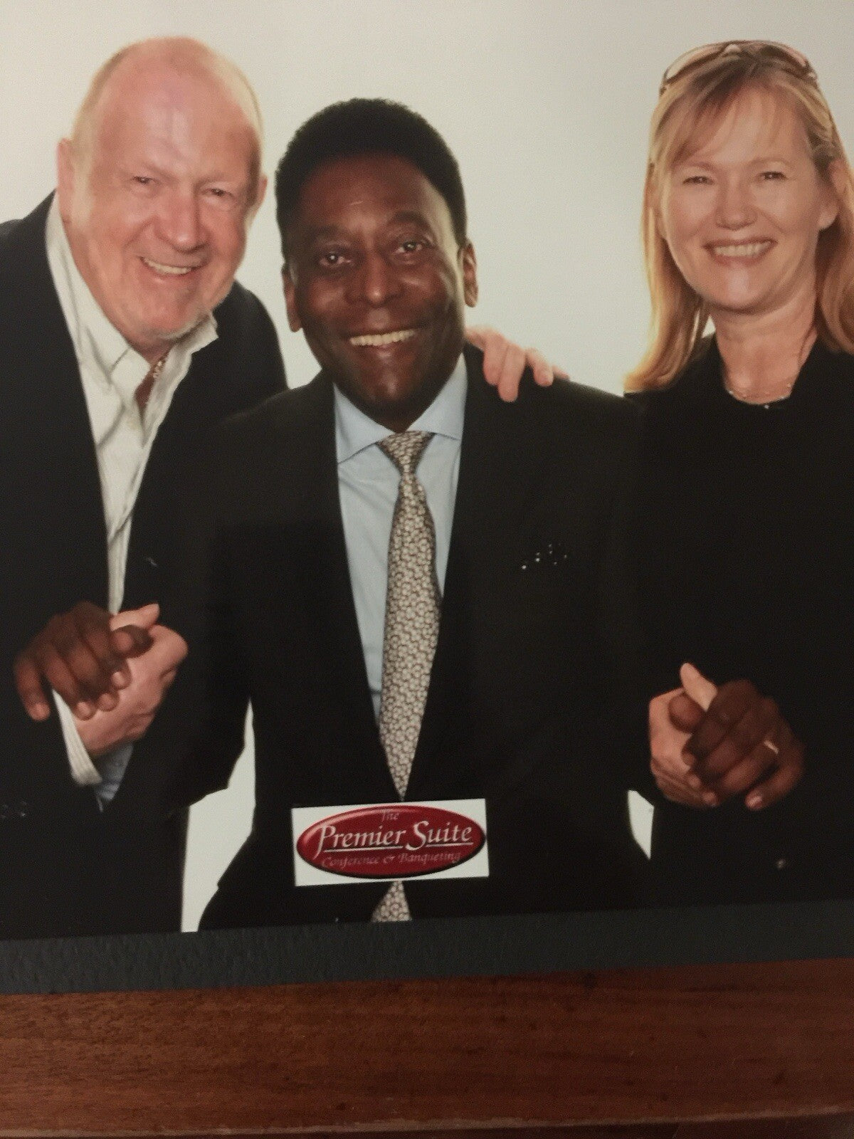 Pele & Moore Montage SALE Signed By Pele Photo Slightly Faded Signature £1501