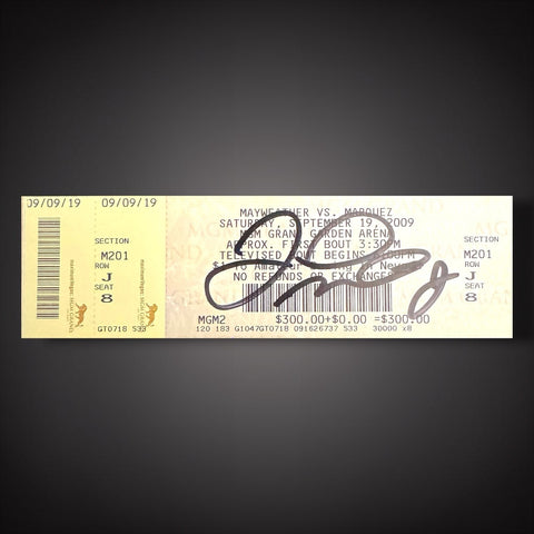 Floyd Money Mayweather Vs Marquez Fight Ticket Hand Signed £5490
