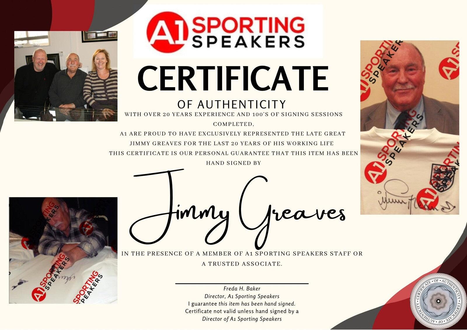 Jimmy Greaves England 9 Scotland 3 Signed Photo £25 16X232