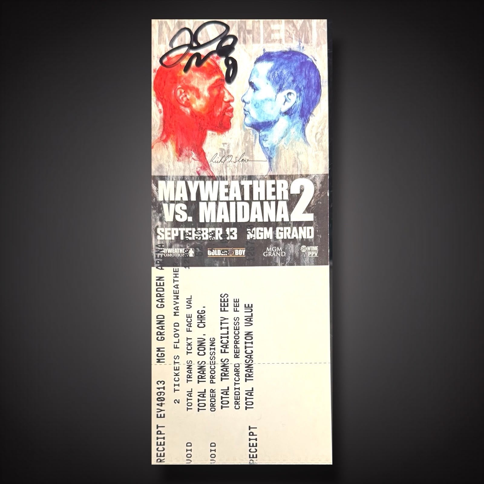 Floyd Money Mayweather Vs Maidana 2 Fight Ticket Hand Signed £5490