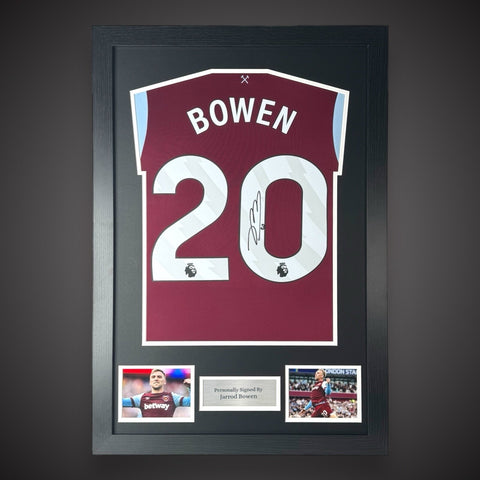 Framed Jarrod Bowen West Ham Hand Signed Shirt Private Signing COA  £249.0