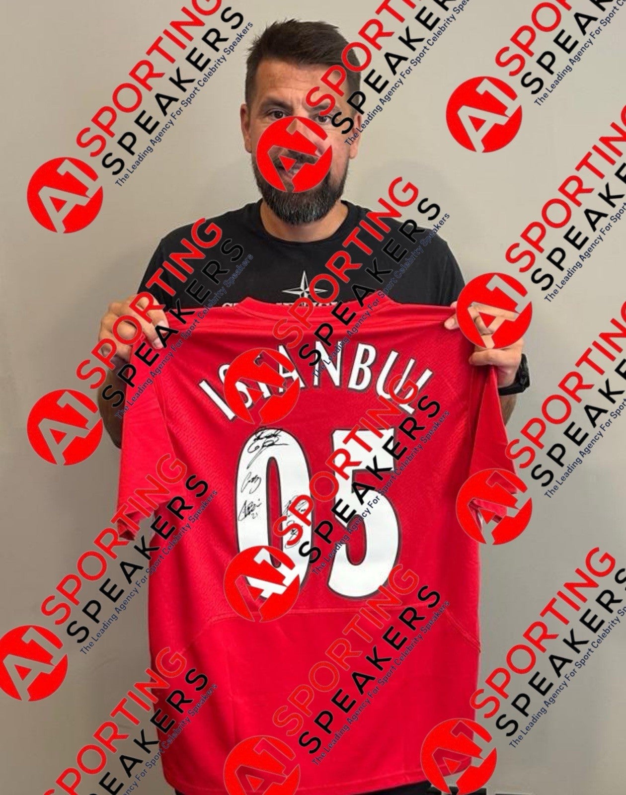 Liverpool 2005 Champions League Final Retro Shirt Signed By 15  £799 With COA16