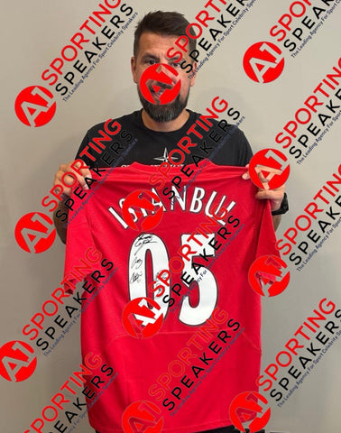 Liverpool 2005 Champions League Final Retro Shirt Signed By 15  £799 With COA16