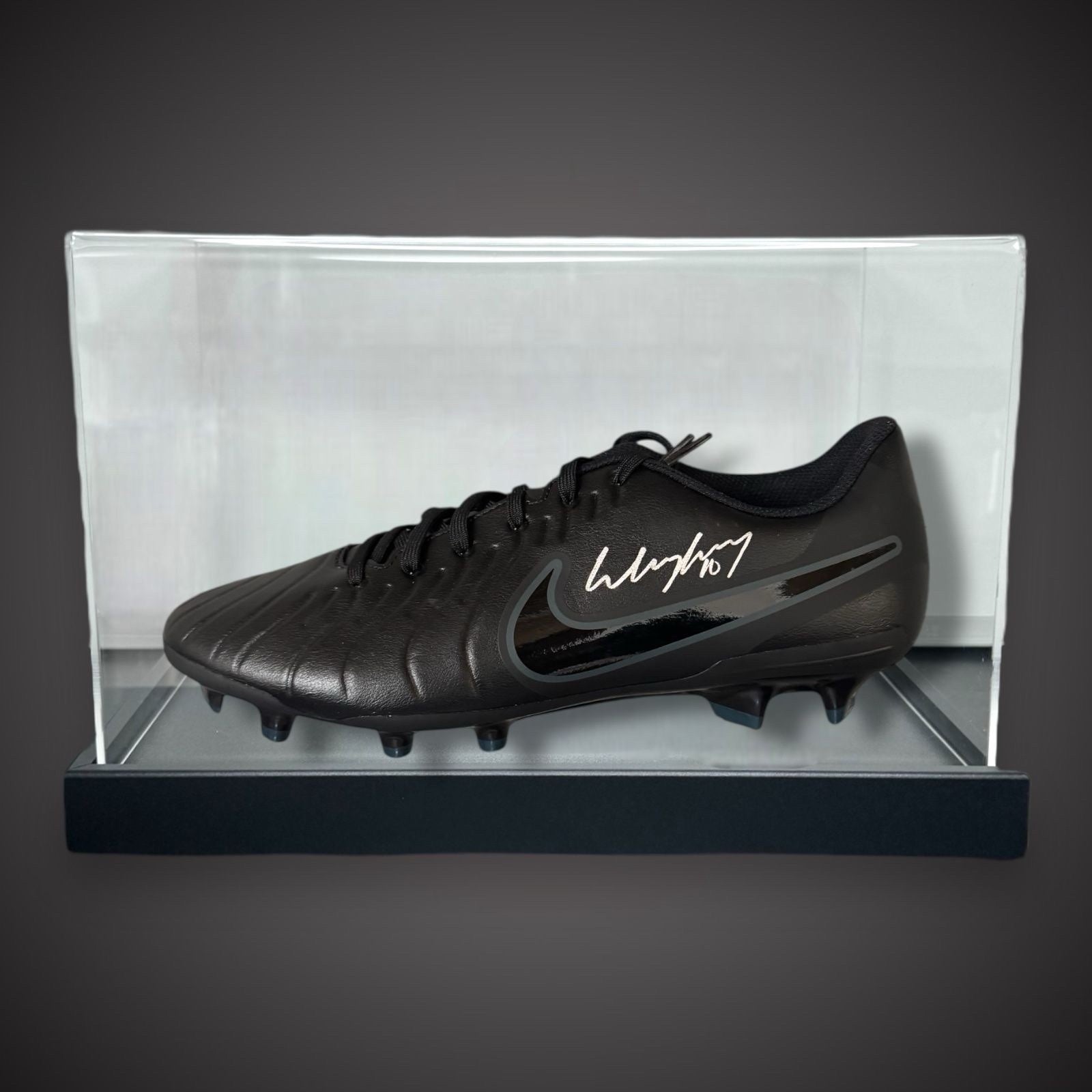 Wayne Rooney Hand Signed Football Boot -Manchester United In A Acrylic Case £2190