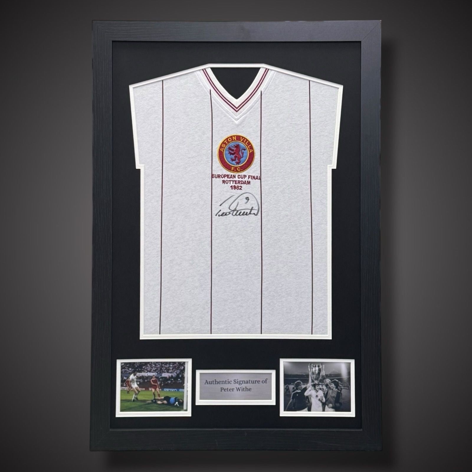 Peter Withe Hand Signed Aston Villa Framed Shirt £275 Woth COA0