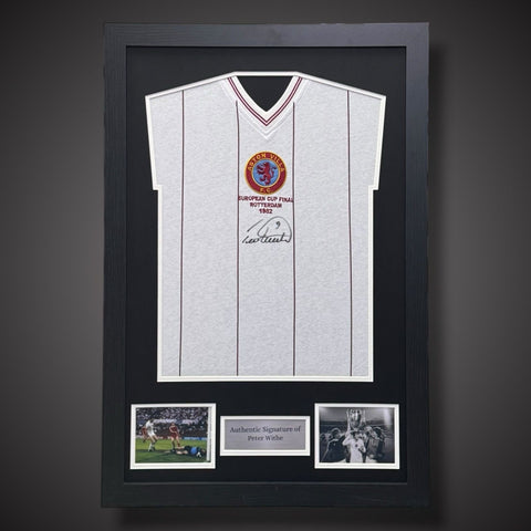 Peter Withe Hand Signed Aston Villa Framed Shirt £275 Woth COA0