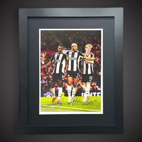 Newcastle - Alexander Isak , Joelinton,  Anthony Gordon Signed Framed Photo £1990