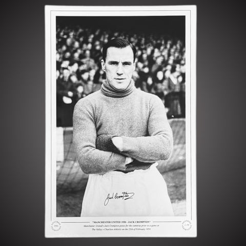 Manchester United 1950 - Jack Crompton Hand Signed 18x12 Photo £25 12X180