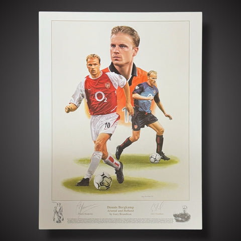 Dennis Bergkamp Signed Print: Football Legend0