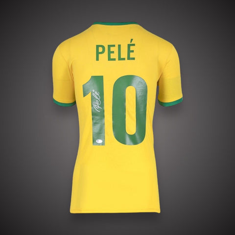 Pele Signed name and number 1970 Brazil shirt great value £650 COA0
