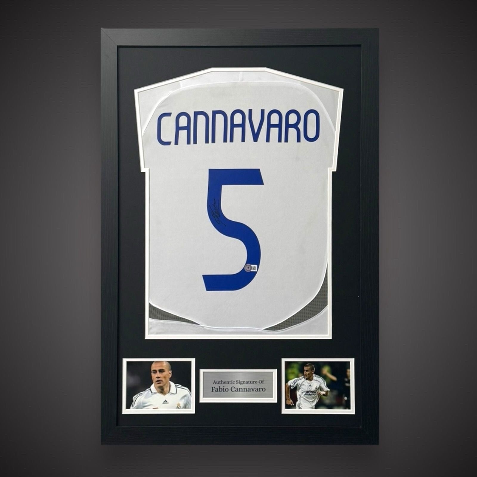 Fabio Cannavaro Hand Signed And Framed Real Madrid Football Shirt £2990